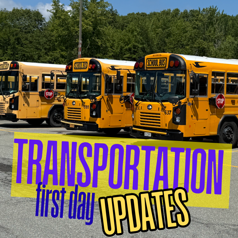 bus photo with purple, blue and yellow text