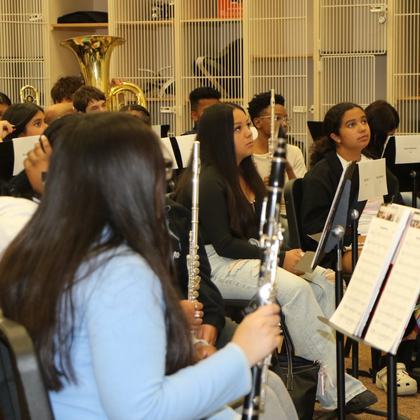 photo of students with clarinets