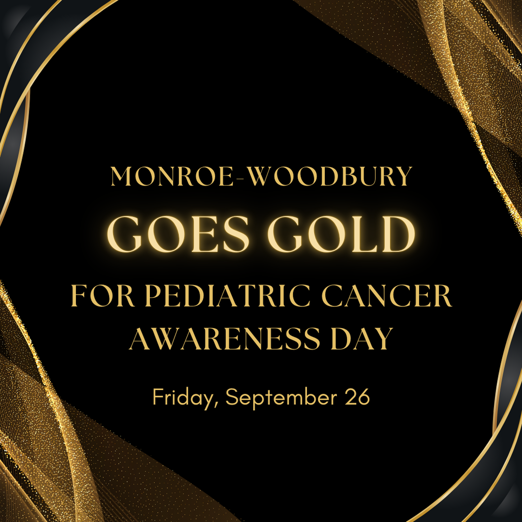 black background with gold text letters 