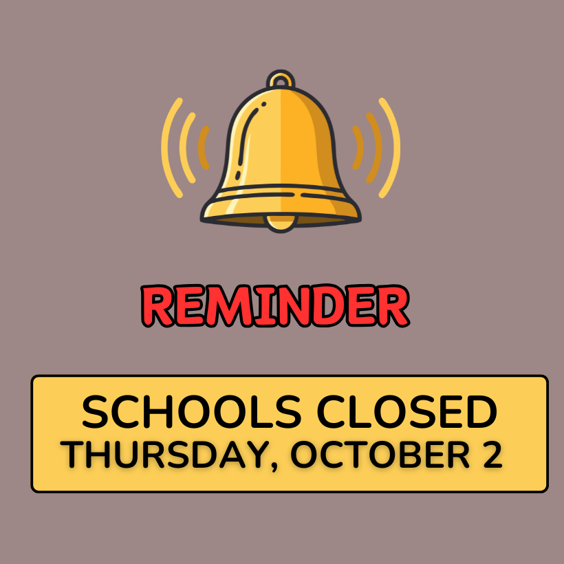 yellow bell with red and black texts 