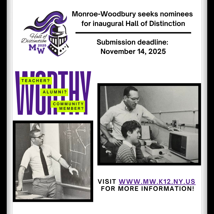 District launches its first ever Hall of Distinction and is seeking nominations by November 14. Visit website for more information.