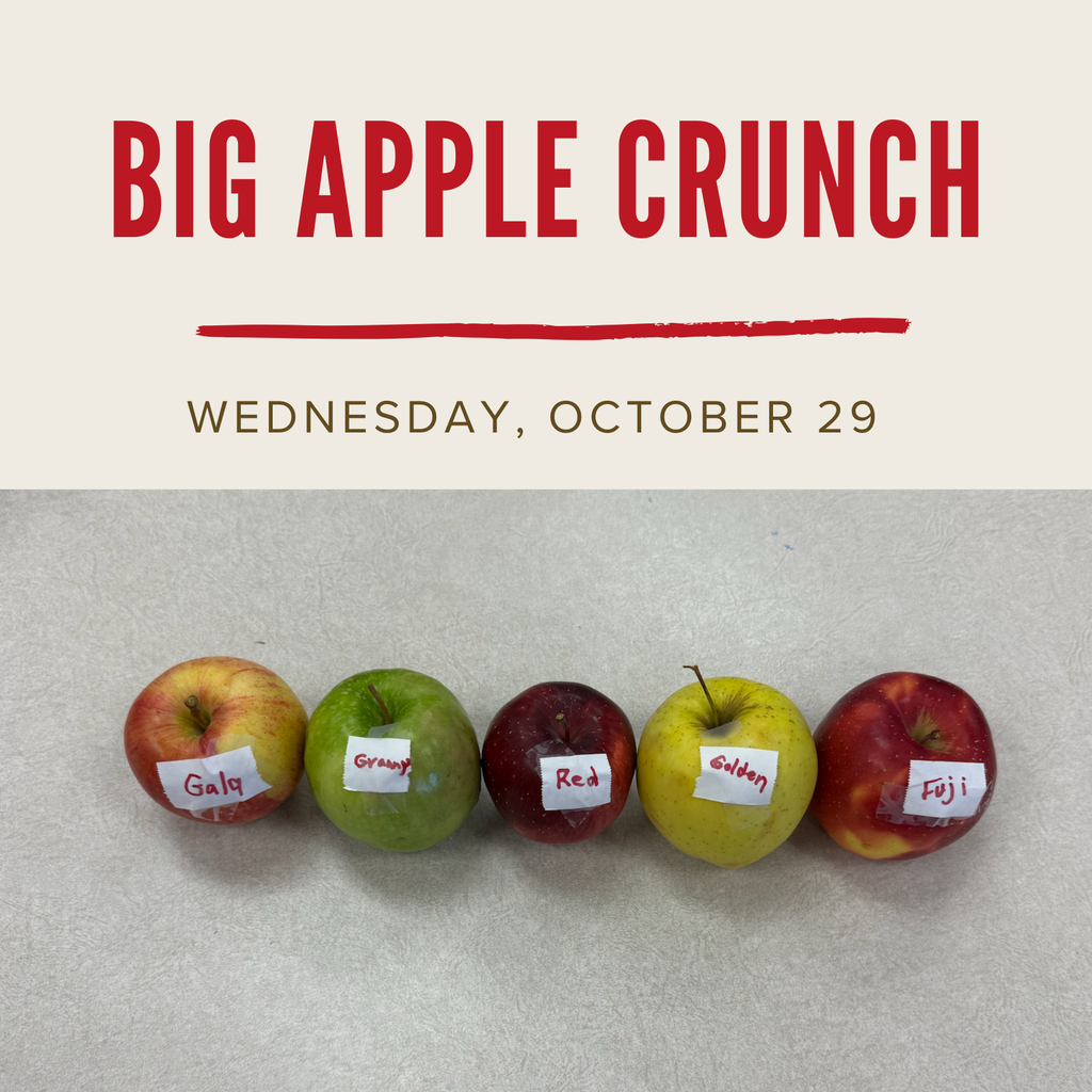 five apples of different colors