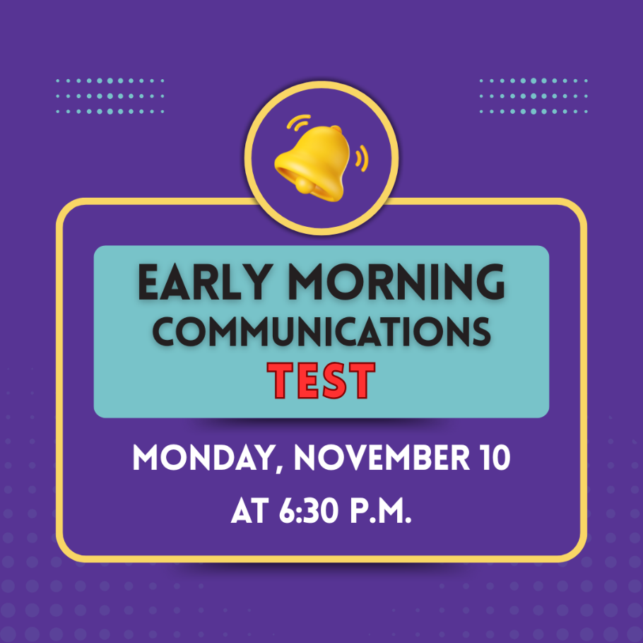 Early morning communications test text