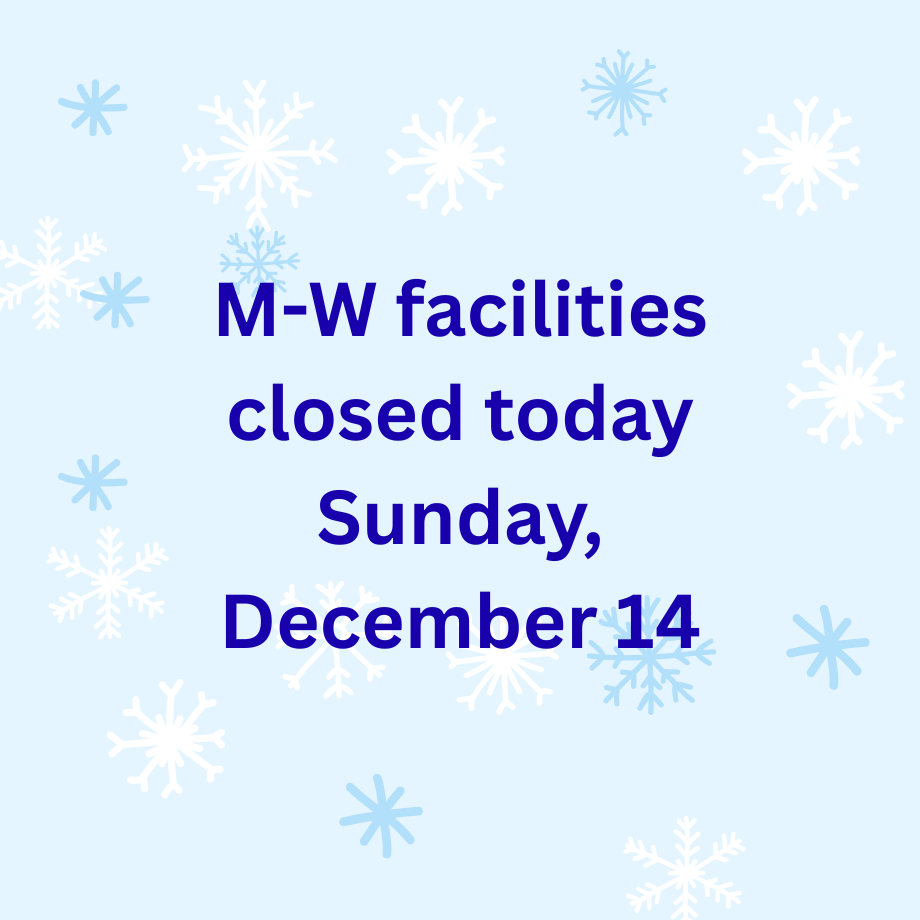 facilities closed for use today, December 14