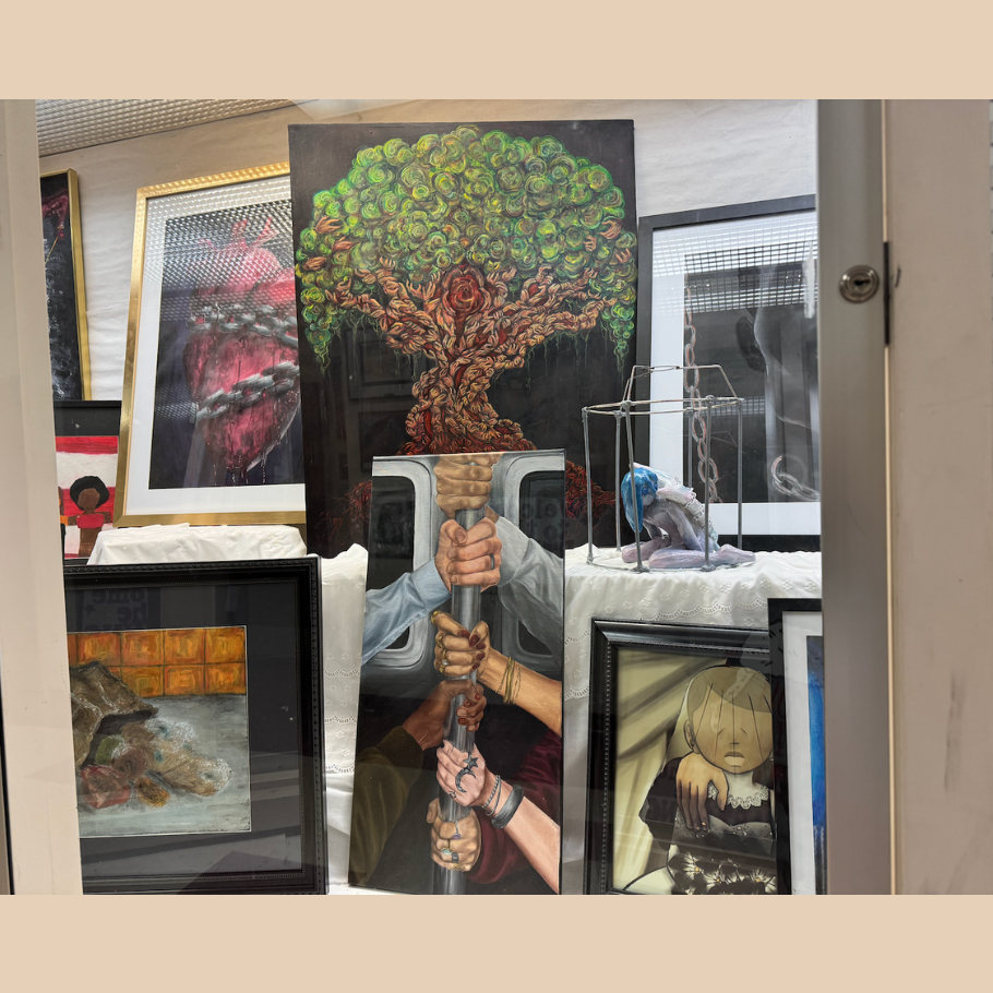 photo of various students' artwork 
