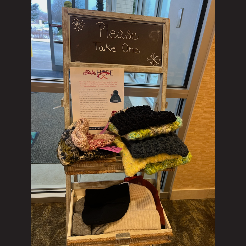 please take one, photo of hats