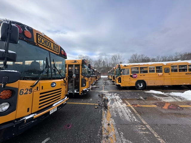 clean buses after snow removal