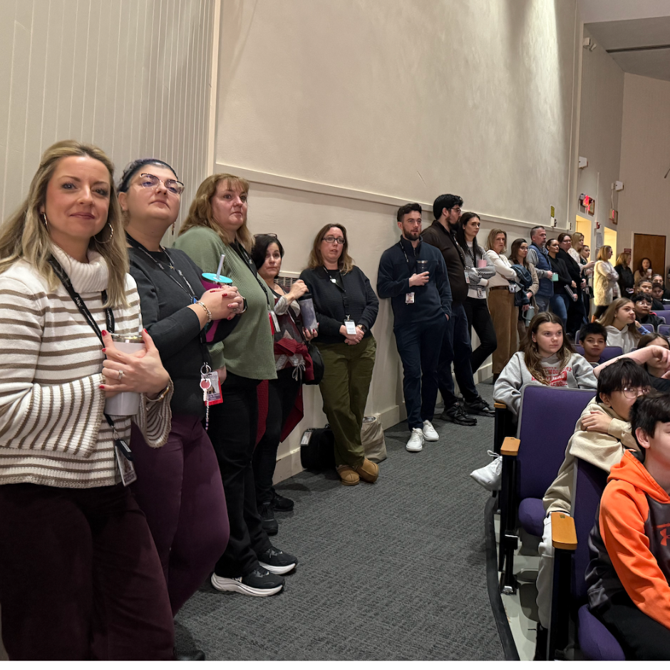 people standing in a row 