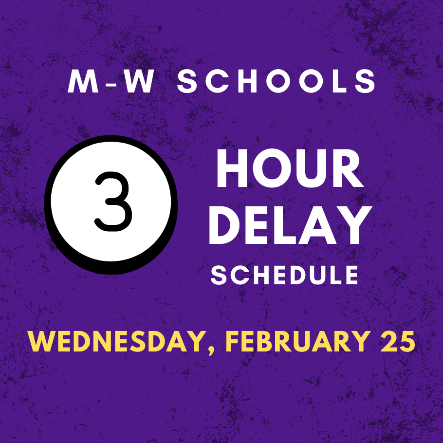 3 HOUR DELAY SCHEDULE - FEBRUARY 25