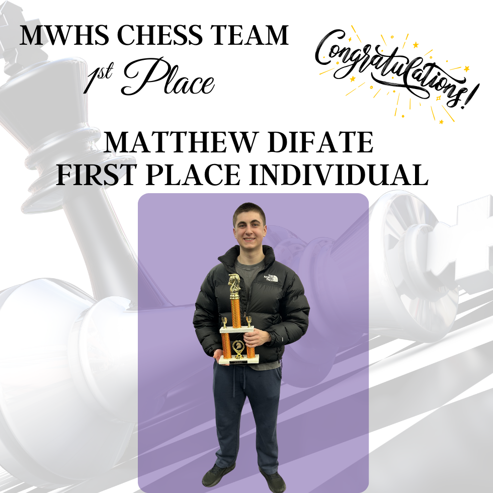 Matthew DiFate first place individual chess winner