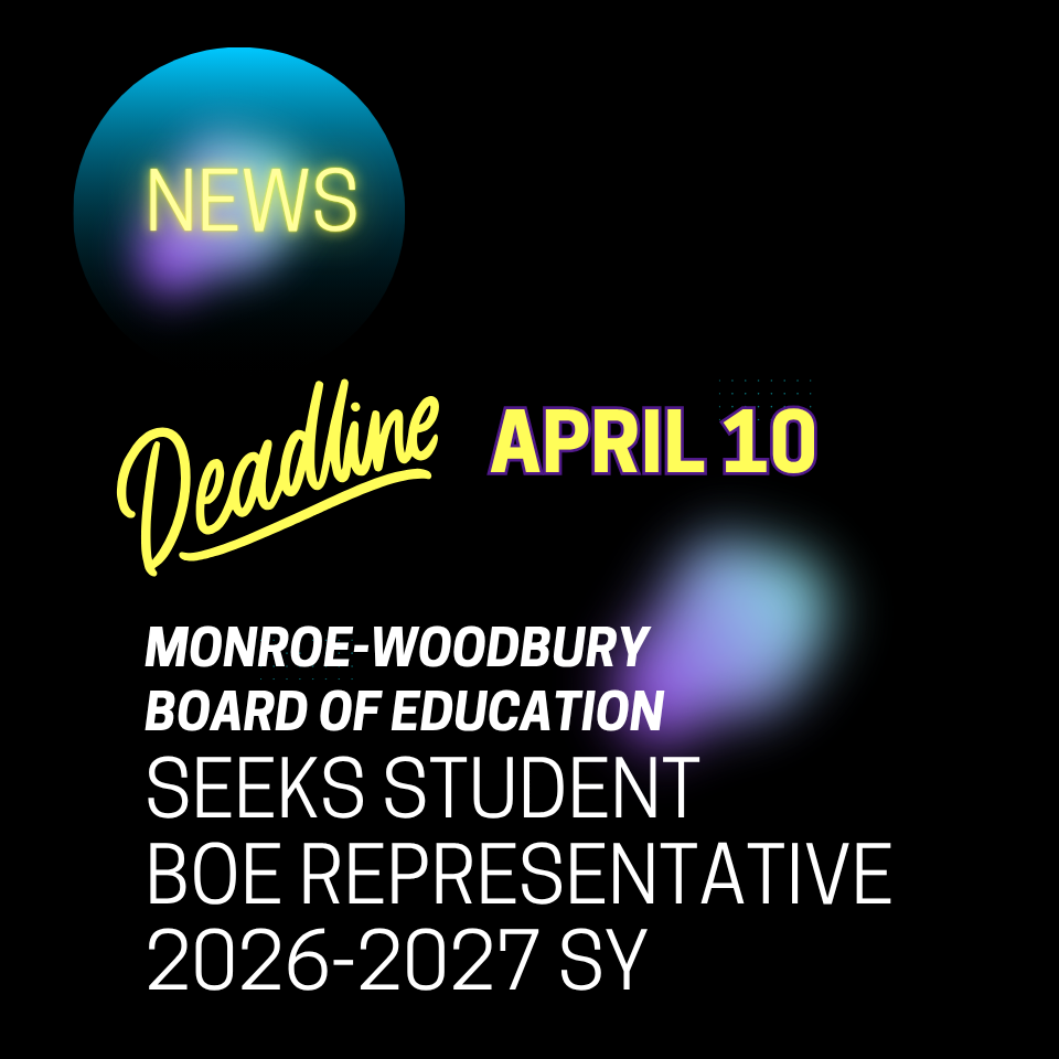 Reminder: Board of Education seeks student board representative. Application deadline is April 10.