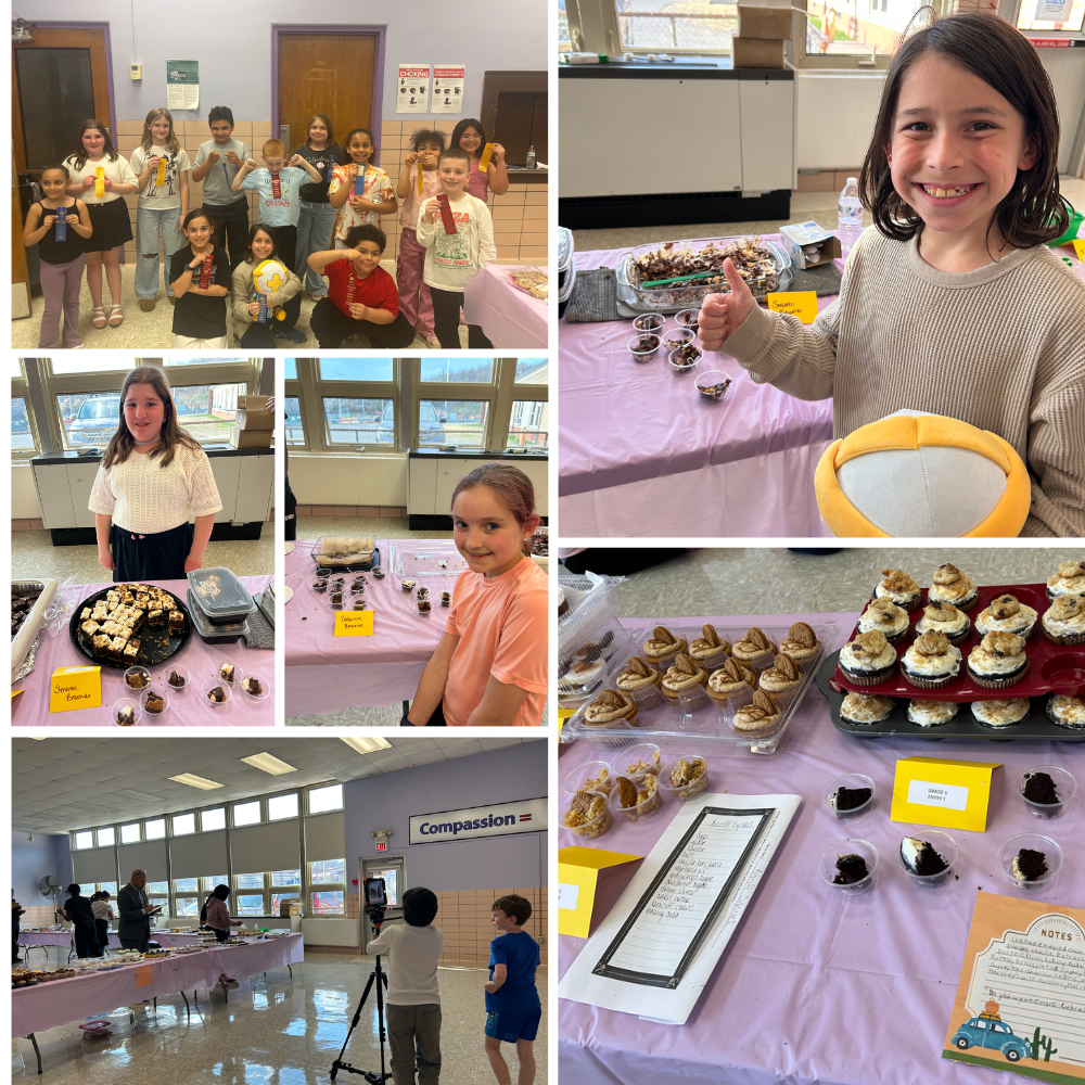 students holding cupcakes, compassion