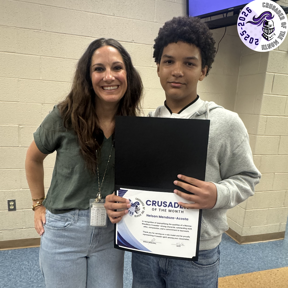 Mrs. Rivelli and Nelson Mendoza-Acosta