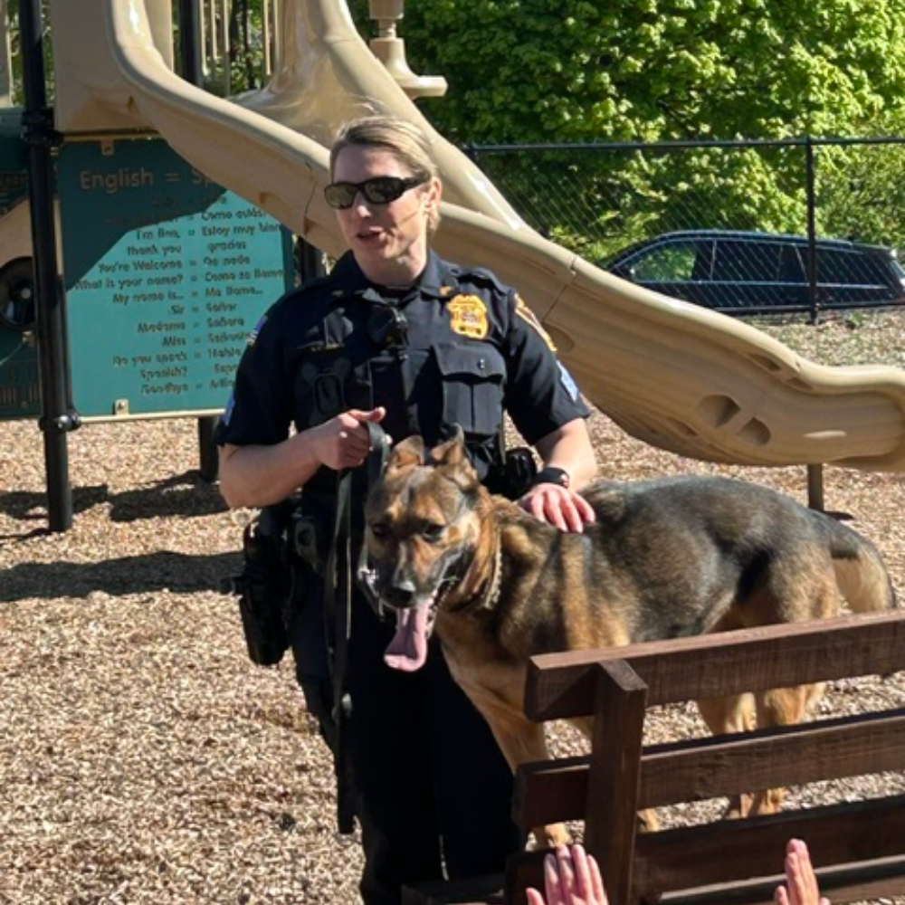 police officer and a dog