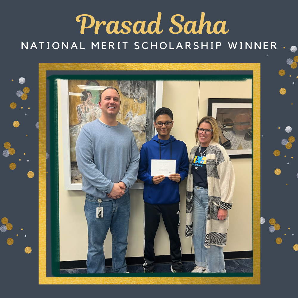 Prasad Saha, national merit scholarship winner 