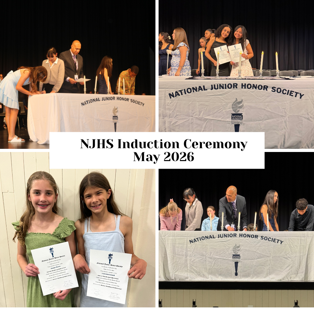 members are inducted into the National Junior Honor Society