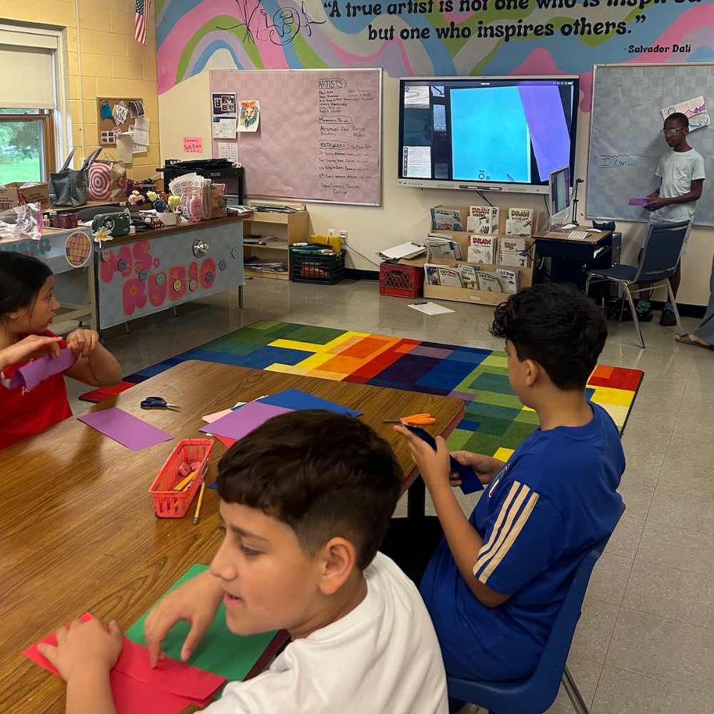 but one who inspires others - students cutting flower bouquets