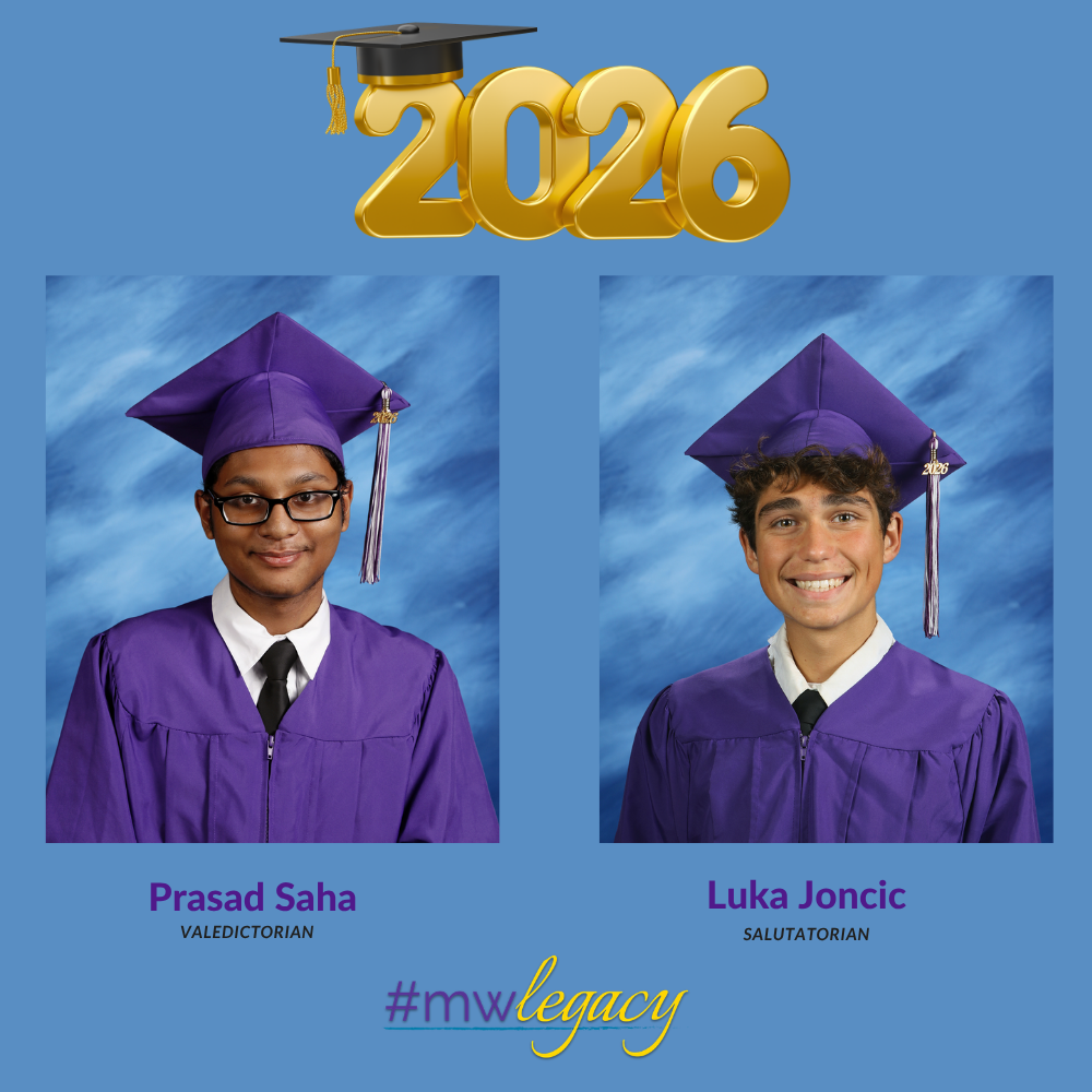 2026 Prasad Saha, Valedictorian, Luka Jancic Salutatorian 