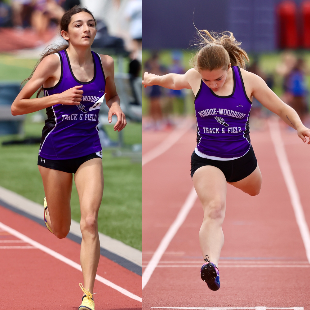 two students running