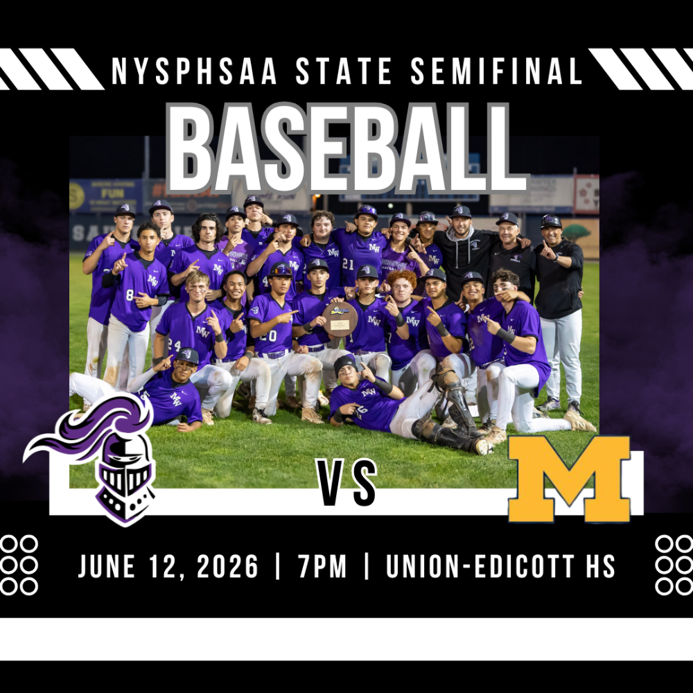 NYSPHSAA State Semifinal baseball, June 12, 2026, 7PM Union-Edicott HS