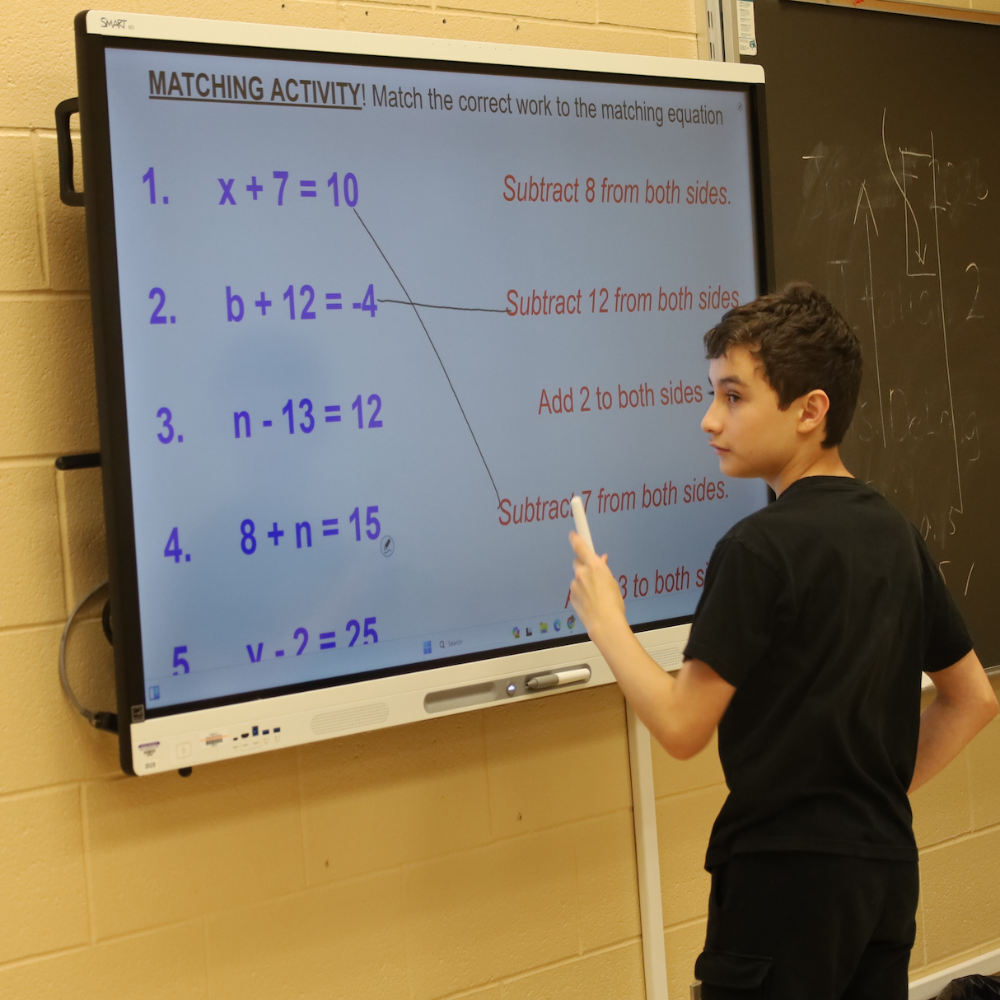 matching activity - match the correct work for the matching equation 