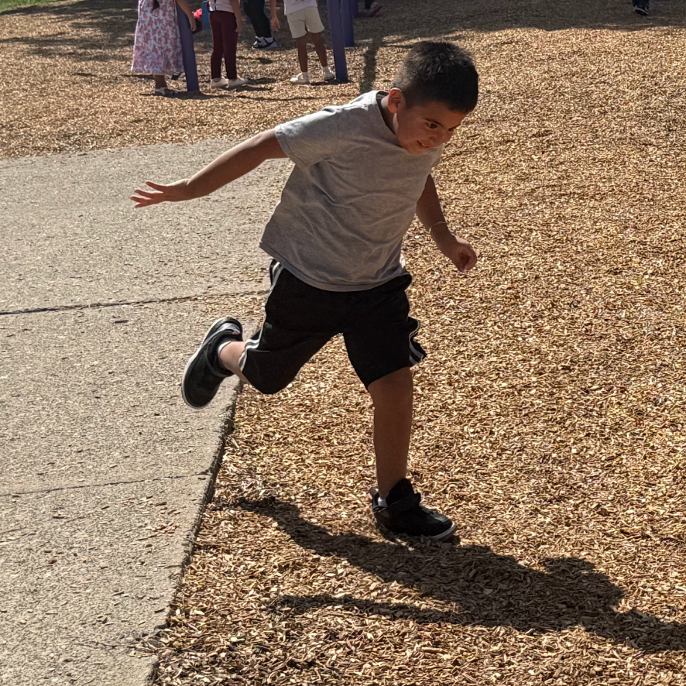 student running