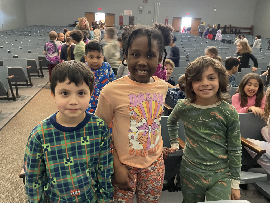 students in their PJs
