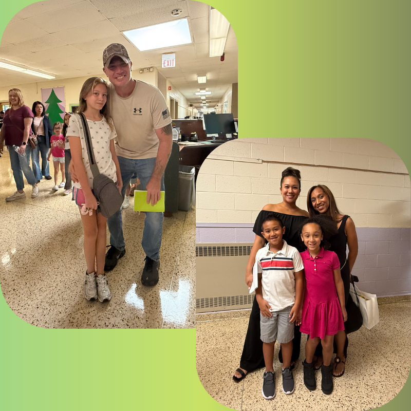 students standing in a hallway