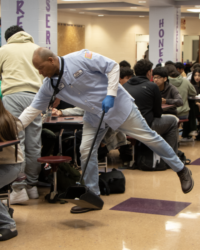 man with a blue shirt