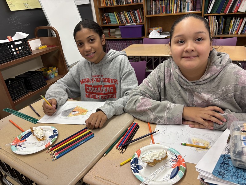 student working on project