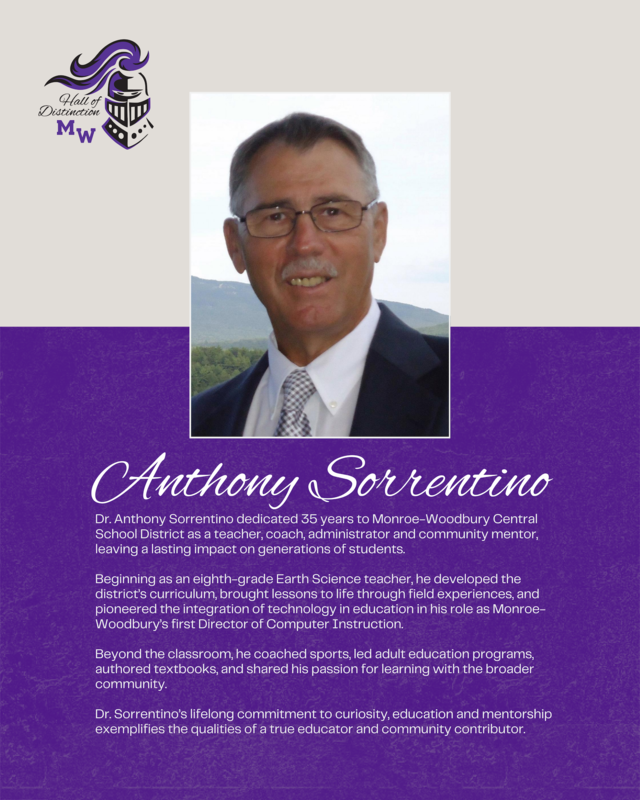 Anthony Sorrentino, Hall of Distinction Inductee