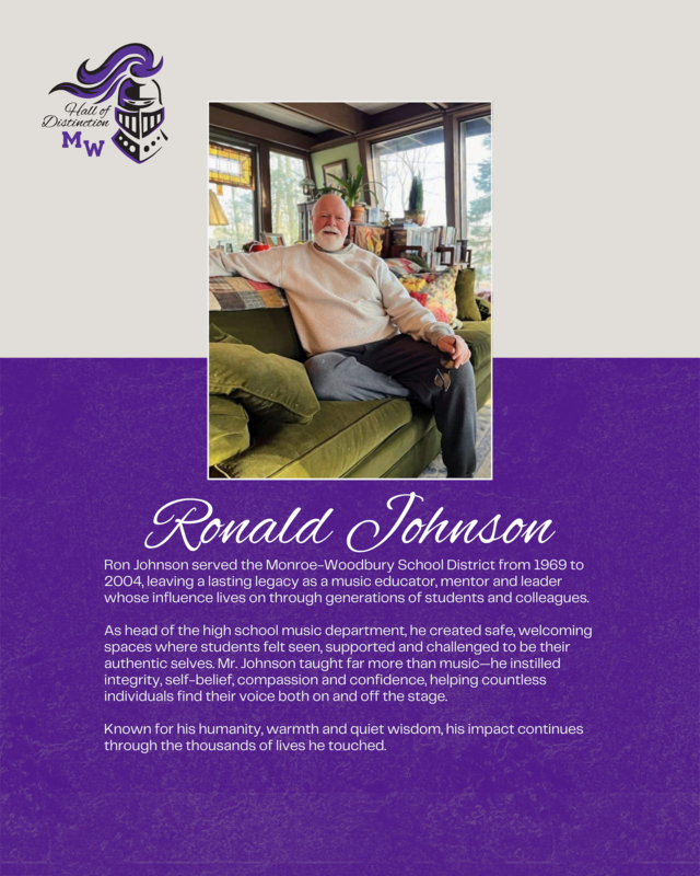Ronald Johnson, Hall of Distinction Inductee