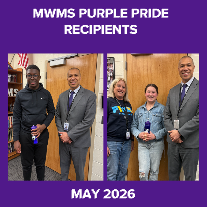MWMS Purple pride recipients May 2026