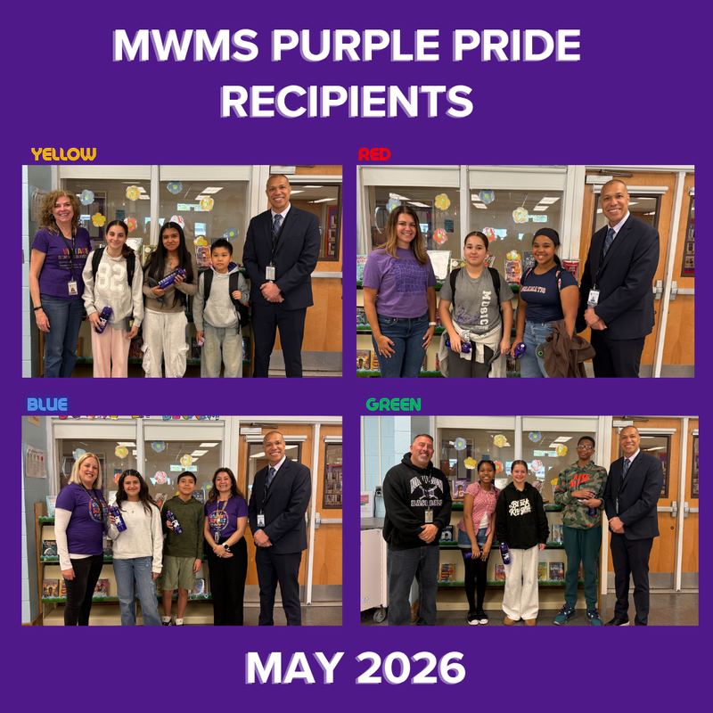 MWMS Purple pride recipients May 2026