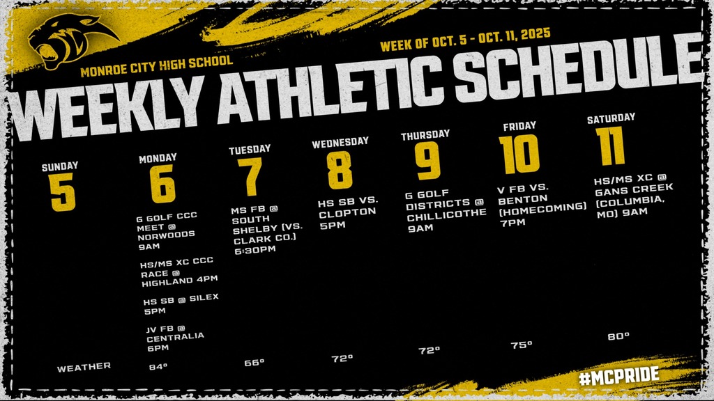WEEKLY SCHEDULE 8102193