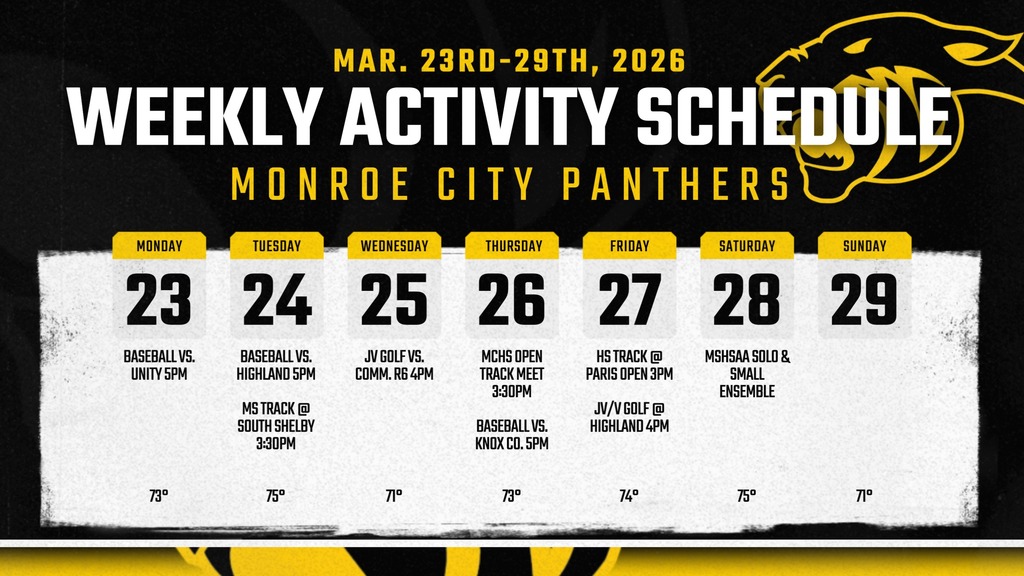 Weekly Activities 9540425