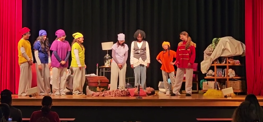 Scene from a play "the Sisters Grimm"