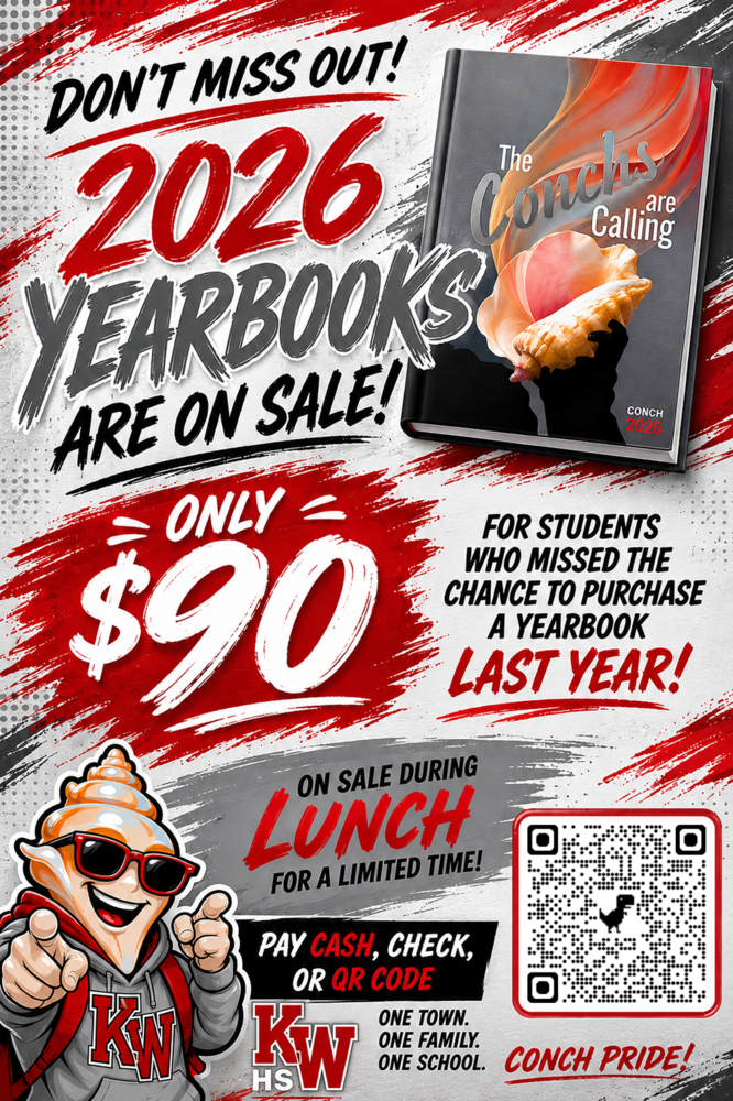 2026 Yearbooks are on sale @ Lunch