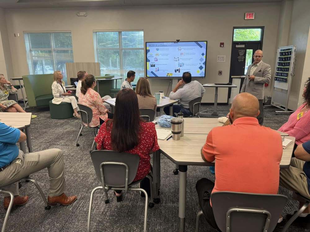 Superintendent Tierney speaking to Leadership Monroe group