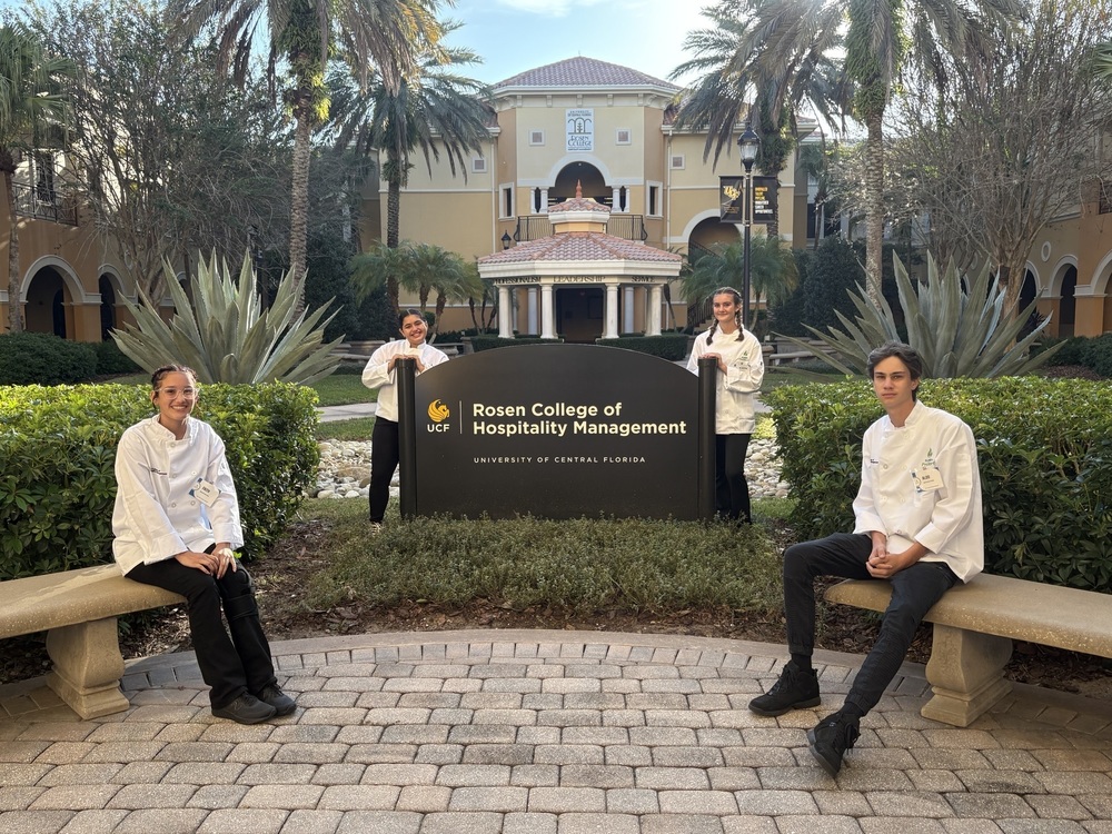 students outside of rosen college
