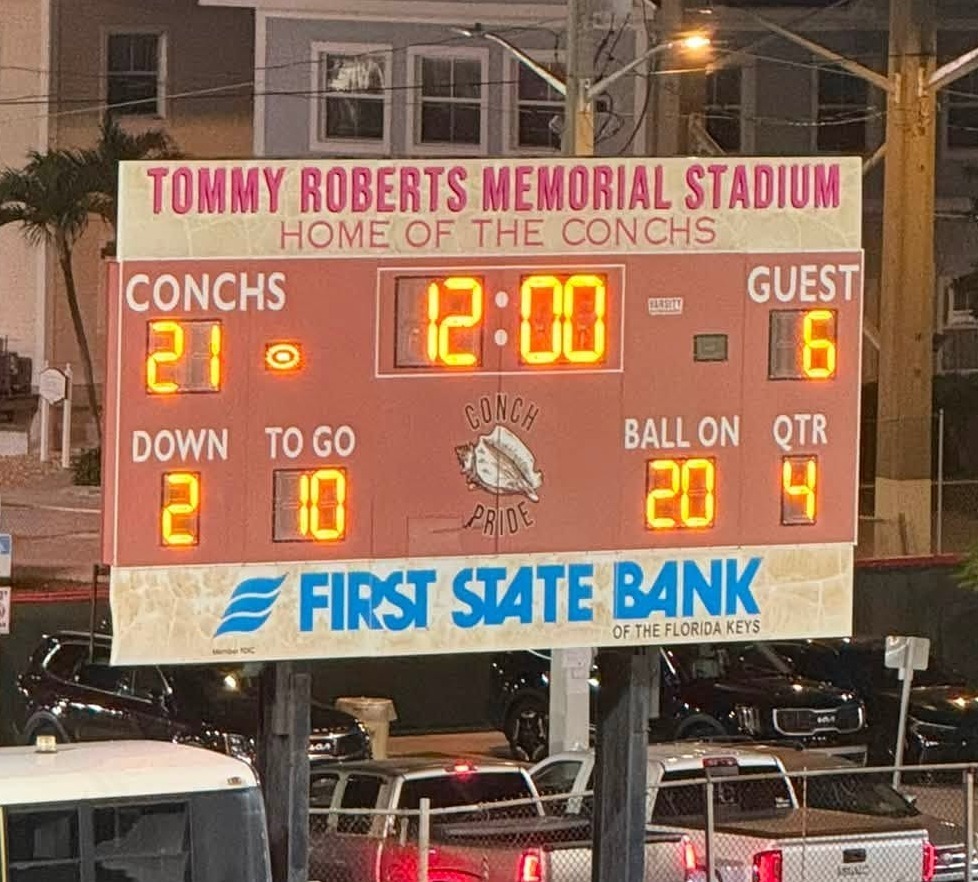 Scoreboard with winning score