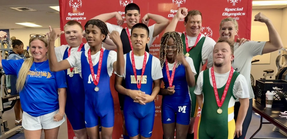 Special Olympics Power Lifting group
