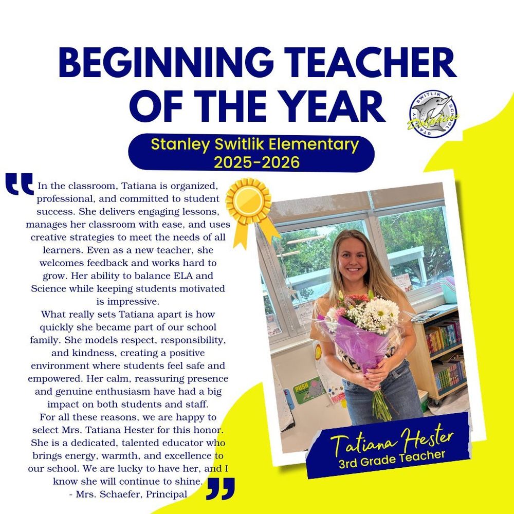 Tatiana Hester, beginning teacher of the tear