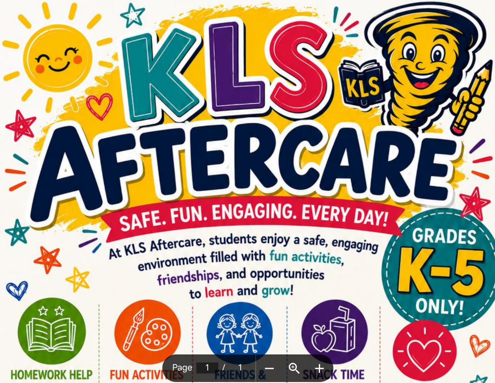 KLS After Care flyer