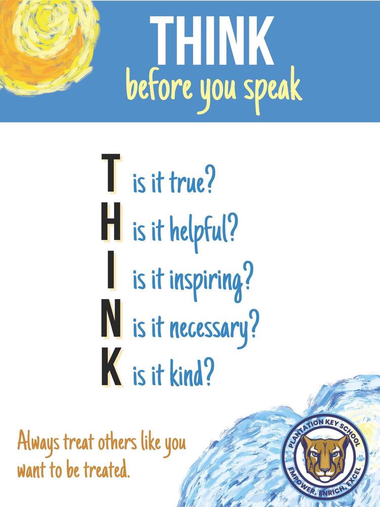 Think before you speak
