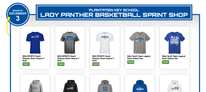 Lady Panther Basketball Sprint Shop