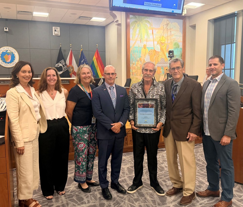 pictured: George Fernandez , Superintendent Tierney and board members