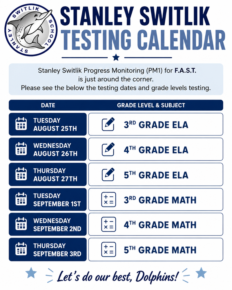Testing Calendar Flyer PM1