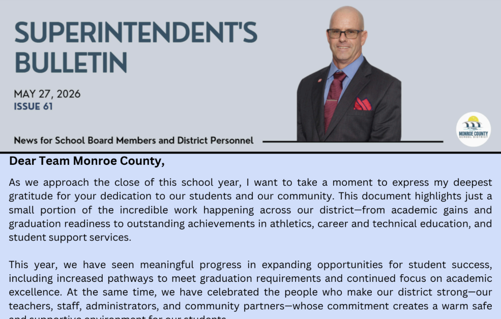 Superintendent's Bulletin May 27th
