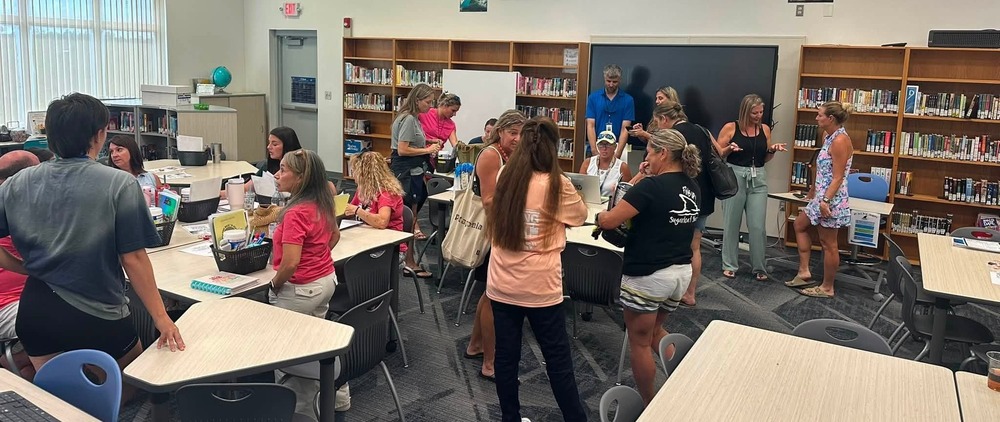 Teachers getting ready for the start of school